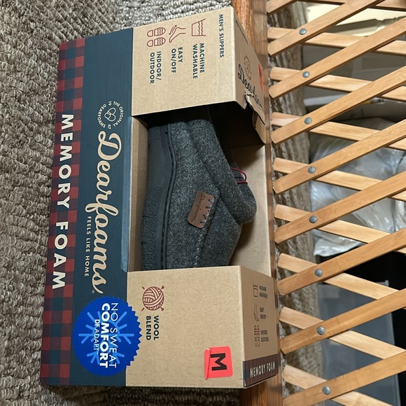 Dearfoams Men's Memory Foam Insole Slipper (NO SWEAT COMFORT) NIB - Picture 4 of 6
